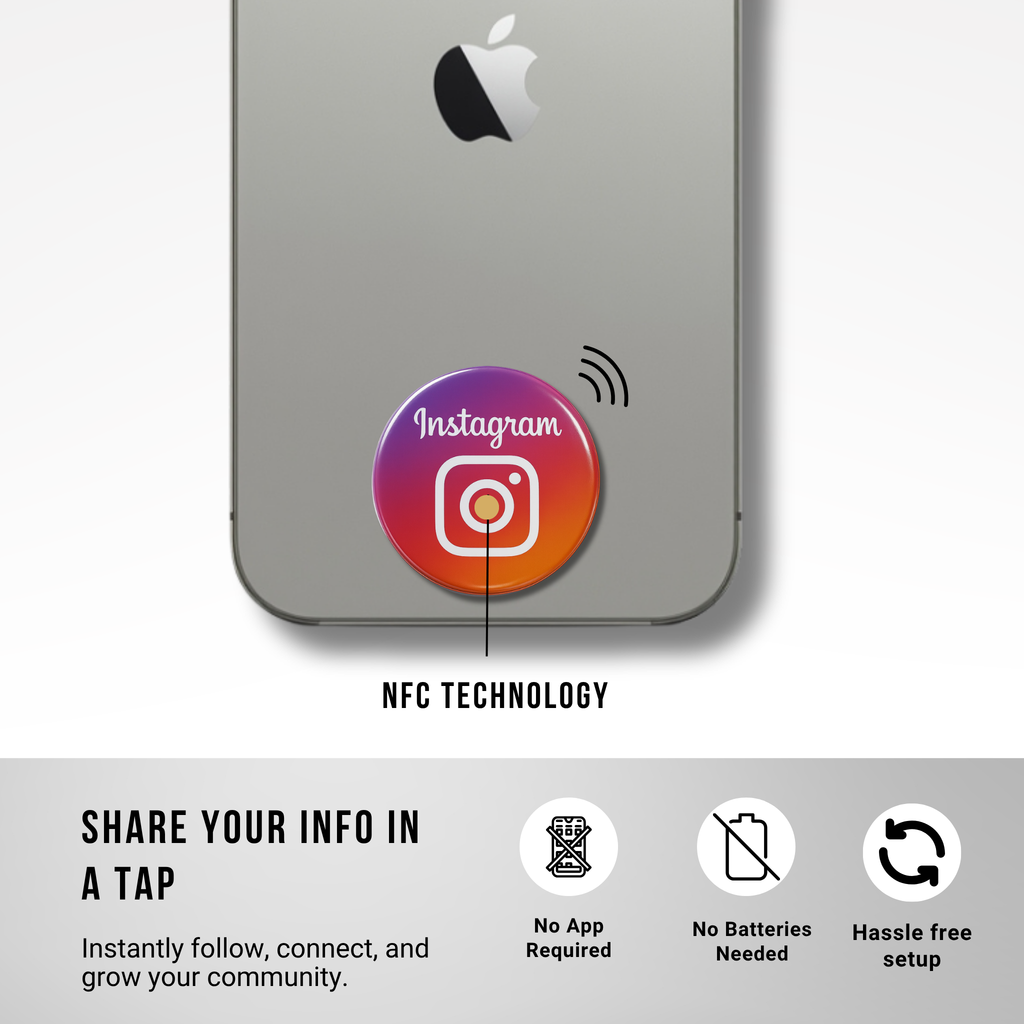 Instagram NFC Sticker – Share Social Media With Just a Tap