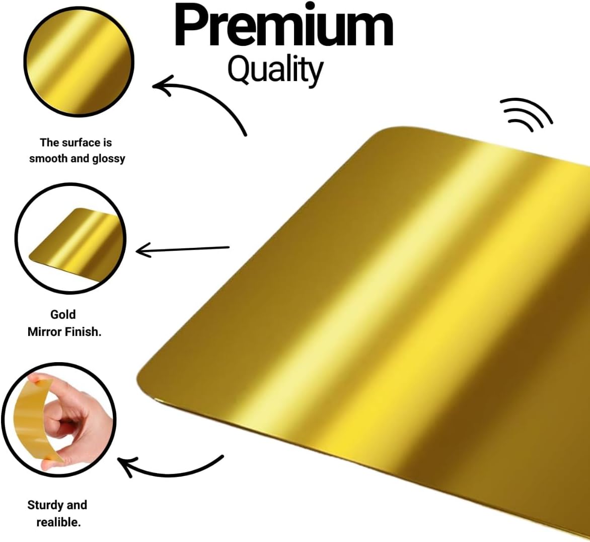 NFC Business Card – 24K Gold Plated Metal, Tap to Share