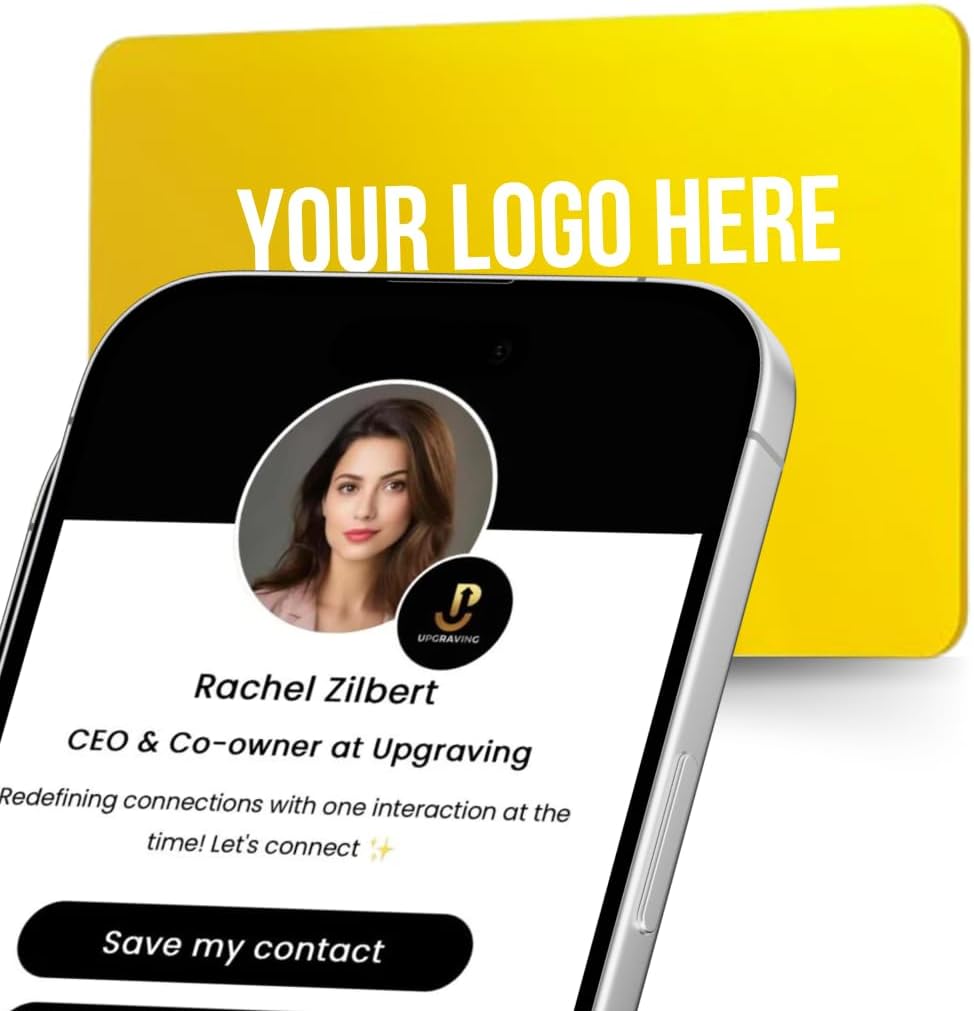 Black Digital Business Card – NFC Tap to Share & QR Code – No App Required