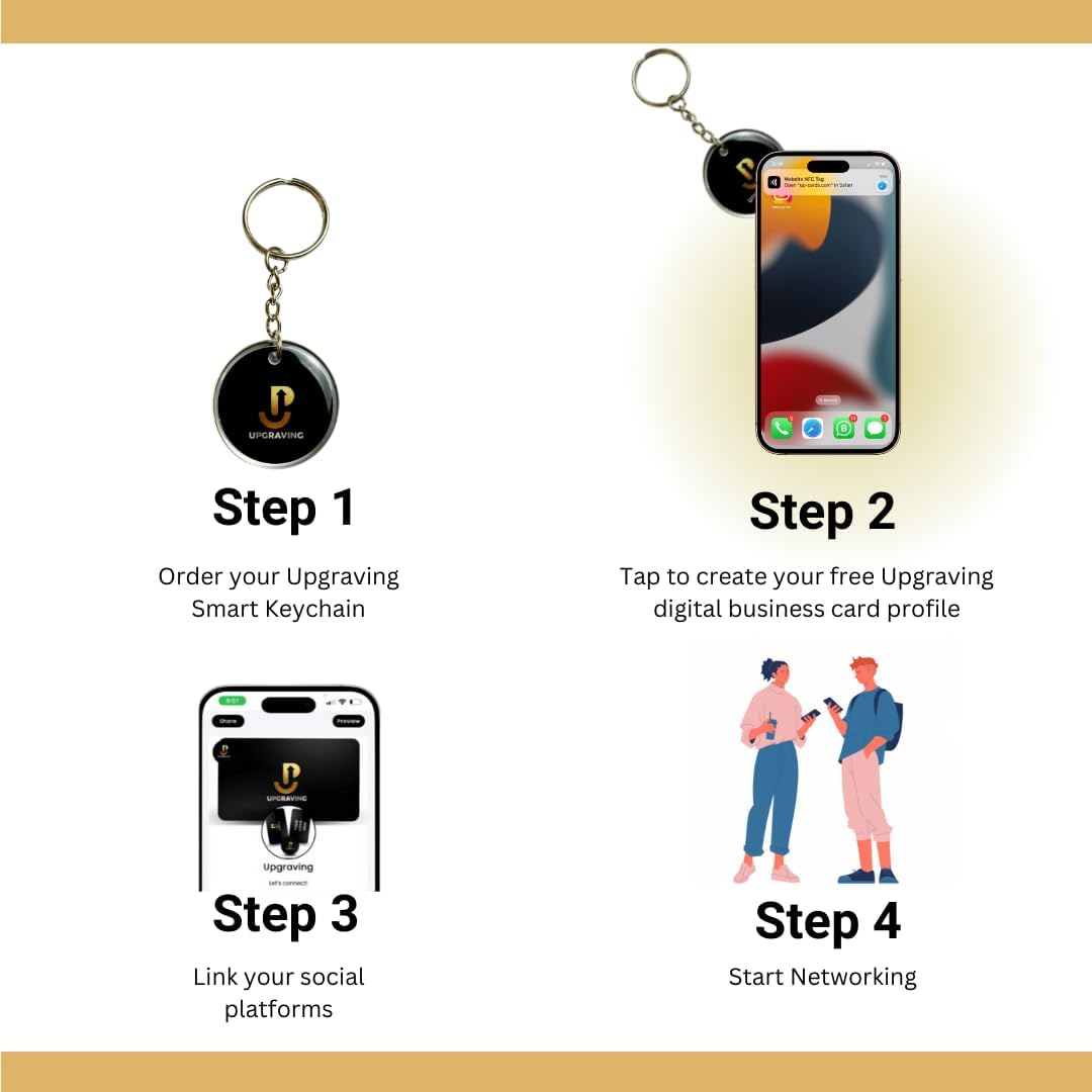 NFC Smart Keychain – Tap to Share Digital Business Card & Profile