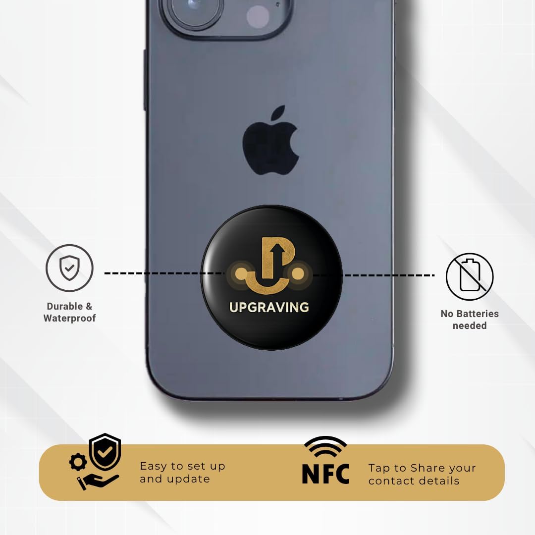 Smart Digital Business Card for Networking - NFC Digital Business Sticker for The Back of The Phone