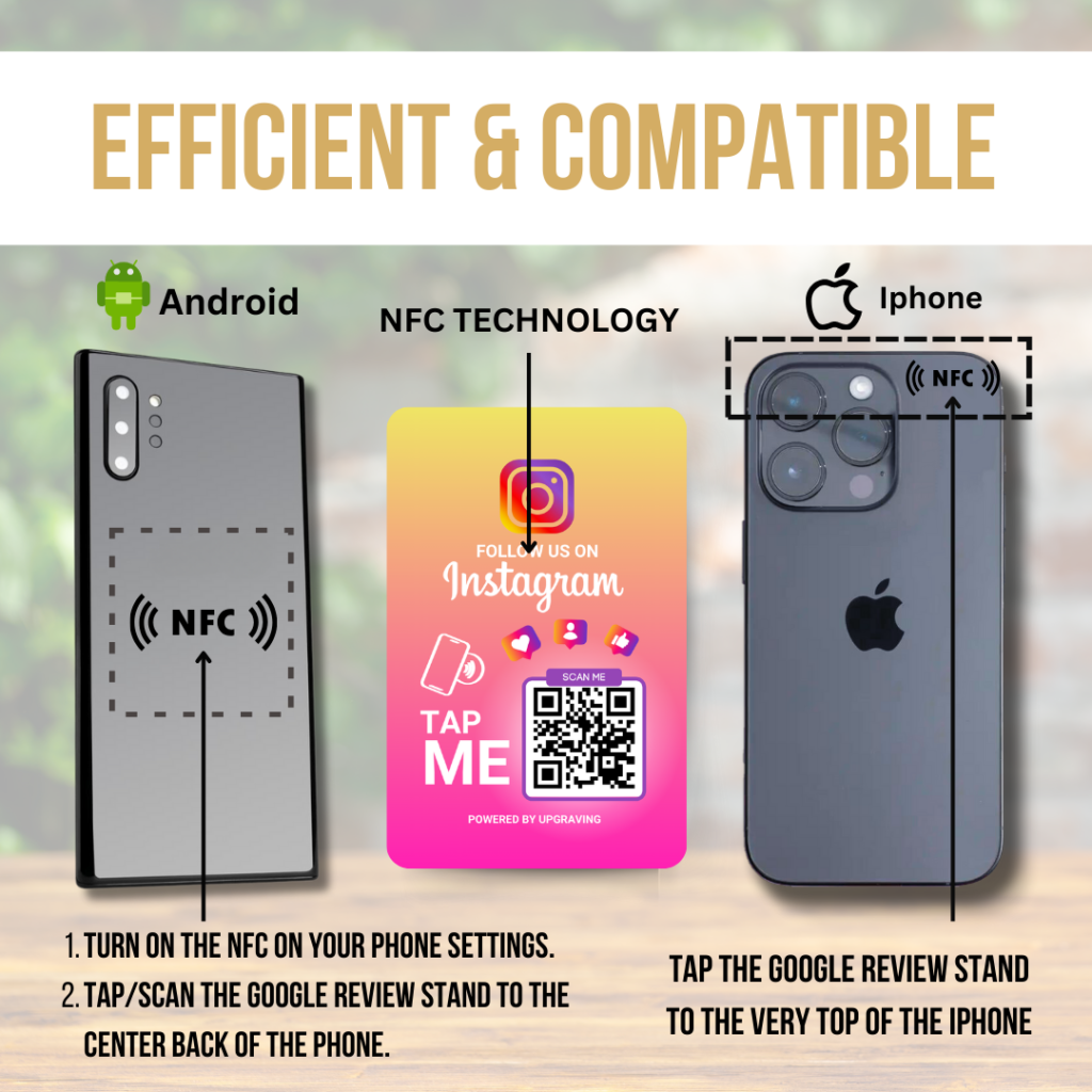 Reusable Social Media Tap Sticker with NFC & QR – Instagram