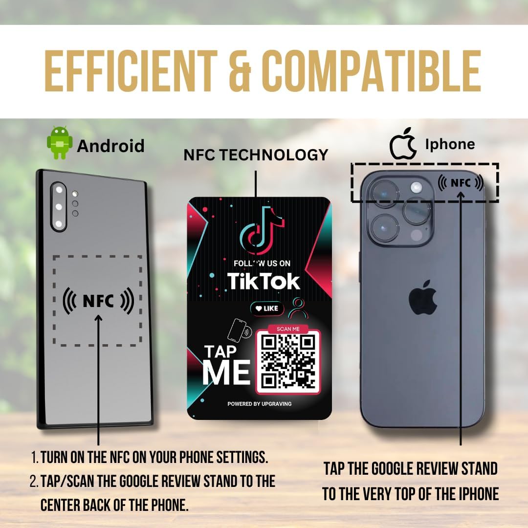Reusable TikTok Tap Sticker with NFC & QR – Instant Followers