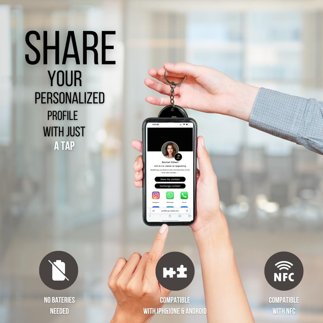 NFC Smart Keychain – Tap to Share Digital Business Card & Profile