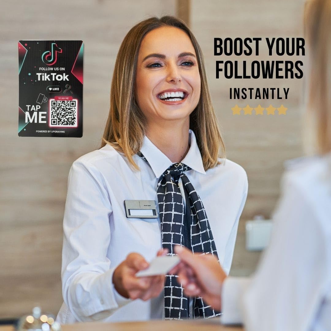 Reusable TikTok Tap Sticker with NFC & QR – Instant Followers