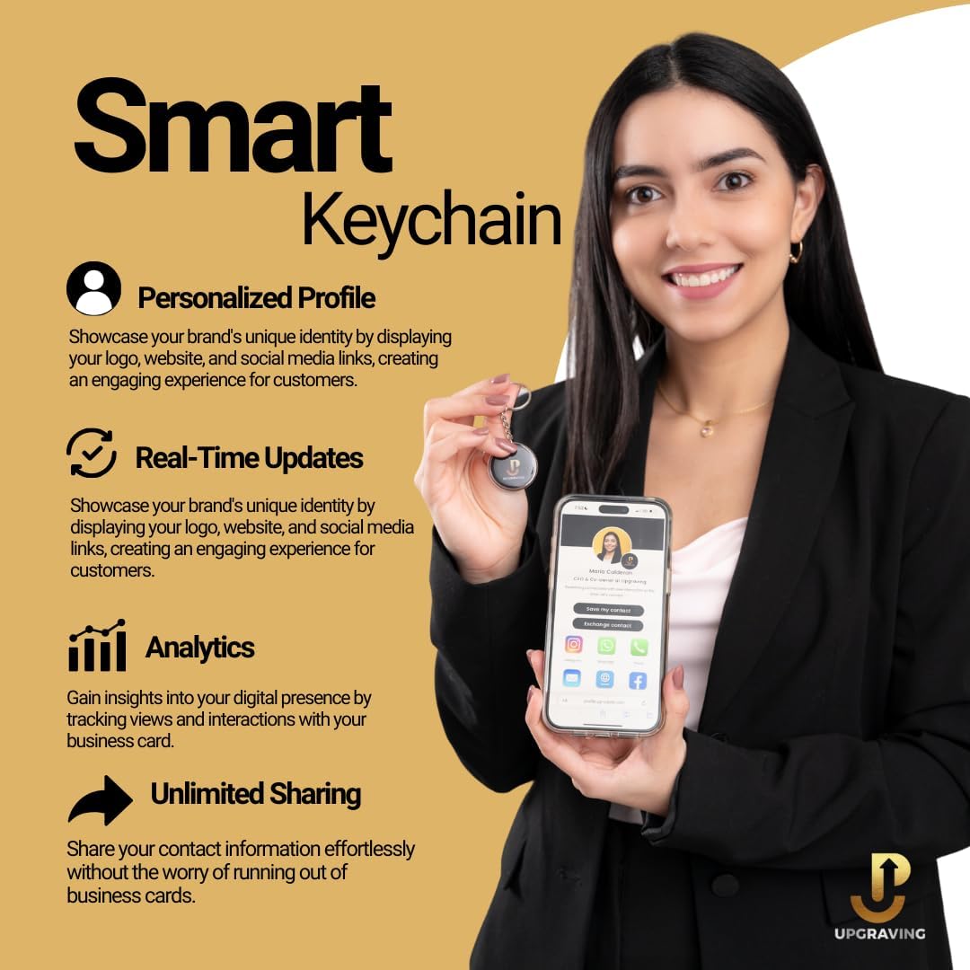 NFC Smart Keychain – Tap to Share Digital Business Card & Profile