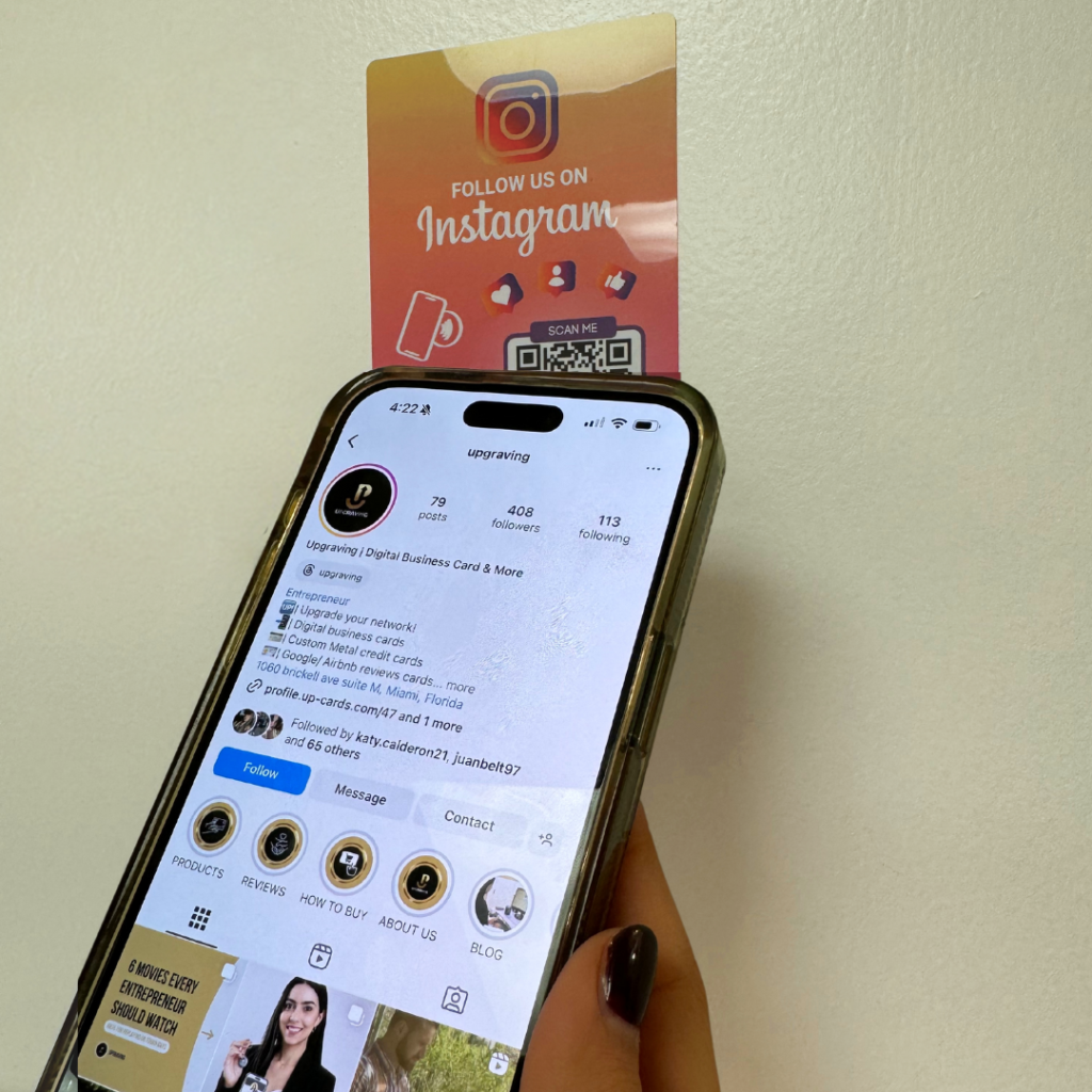 Reusable Social Media Tap Sticker with NFC & QR – Instagram