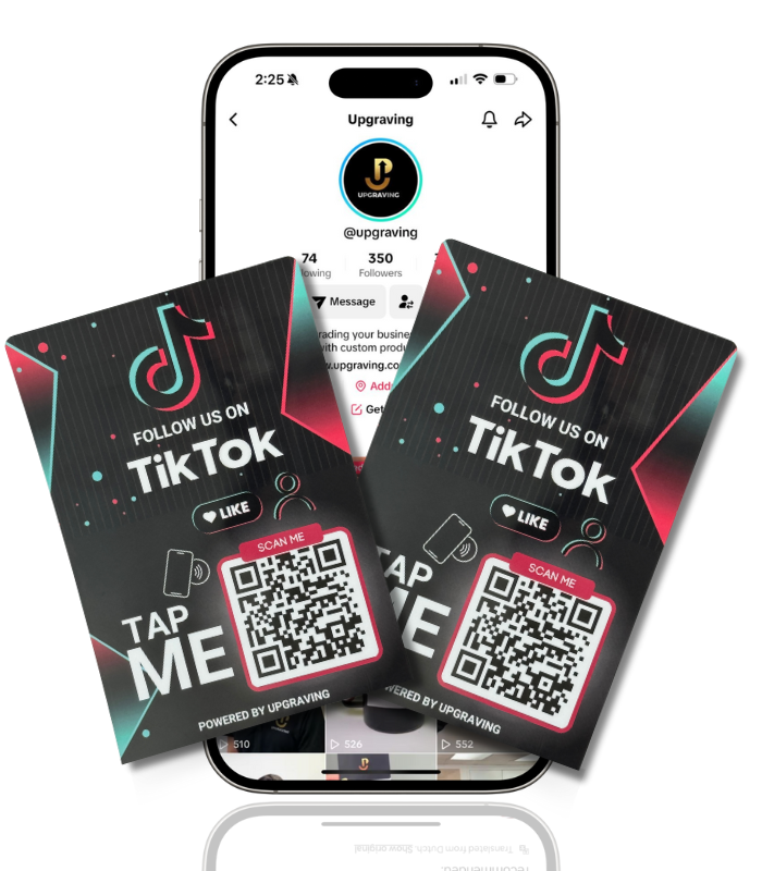 Reusable TikTok Tap Sticker with NFC & QR – Instant Followers