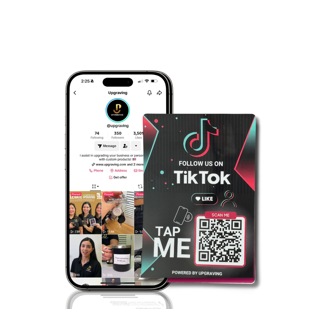 Reusable TikTok Tap Sticker with NFC & QR – Instant Followers