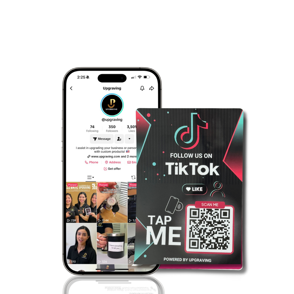 Reusable TikTok Tap Sticker with NFC & QR – Instant Followers