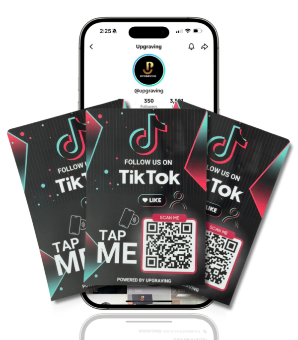 Reusable TikTok Tap Sticker with NFC & QR – Instant Followers