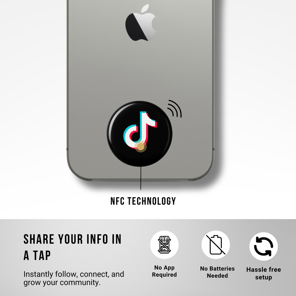 TikTok NFC Sticker –Share Social Media With Just a Tap